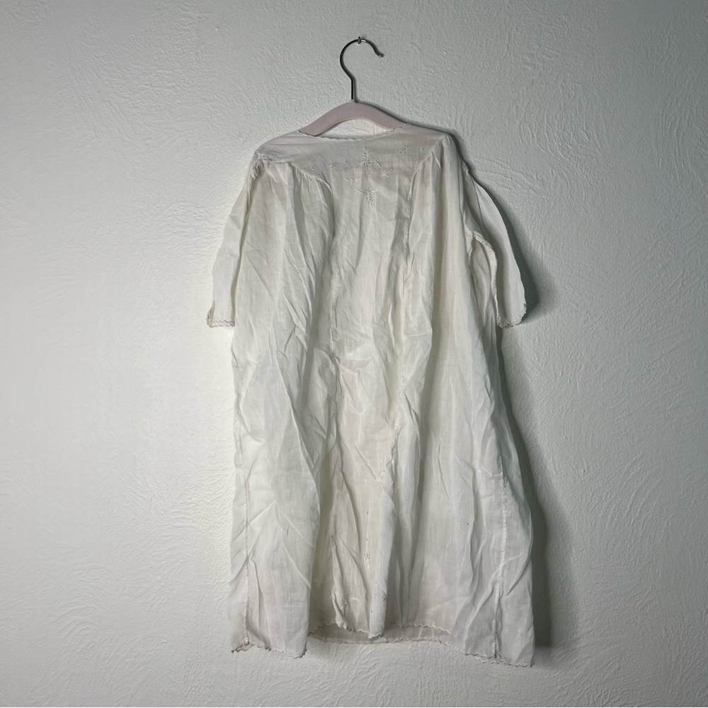 Vintage Baby Baptism Gown White Heirloom Unisex One Size OS